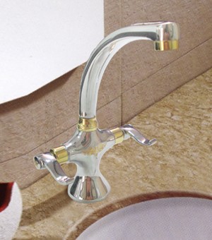 خلاط مغسلة 1 خرم كروم مذهب برازيلى - AZIA خلاط مغسلة 1 خرم كروم مذهب برازيلى - AZIA